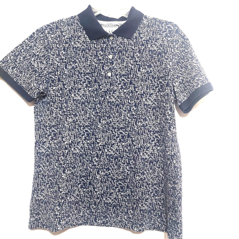 Nicole Miller Womens Medium Knit Polo Shirt Short Sleeves 1/4 Button Stretch